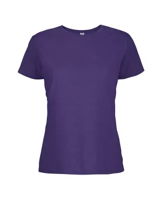 12500 Delta Apparel Ladies 30/1's Soft Spun Tee 4. in Purple heather