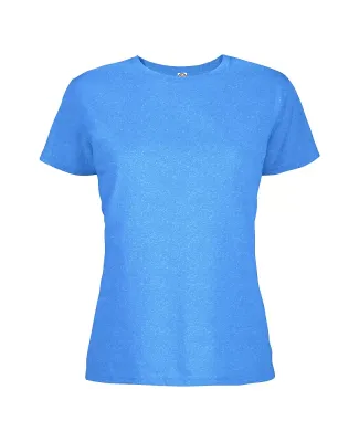 12500 Delta Apparel Ladies 30/1's Soft Spun Tee 4. in Turquoise heather