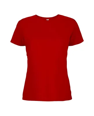12500 Delta Apparel Ladies 30/1's Soft Spun Tee 4. in New red