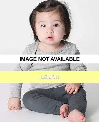 4007 American Apparel Infant Baby Rib L/S Lap T Lemon