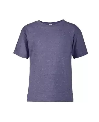 14300 Delta Apparel Juvenile 30/1's Snow Heather T in Purple snow heather hkm