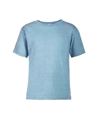 14300 Delta Apparel Juvenile 30/1's Snow Heather T in Turquoise snow heather hkp