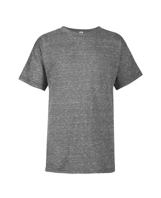 14900 Delta Apparel Youth 30/1's Snow Heather Tee in Graphite snow heather