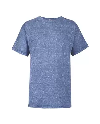 14900 Delta Apparel Youth 30/1's Snow Heather Tee in Royal snow heather