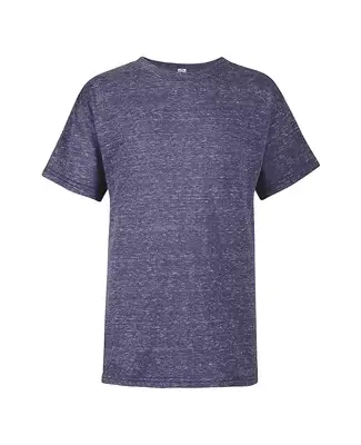 14900 Delta Apparel Youth 30/1's Snow Heather Tee in Purple snow heather