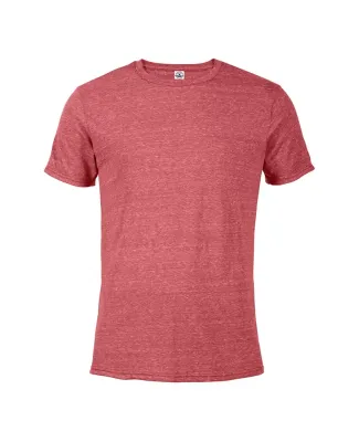 14600 Delta Apparel Adult 30/1's Snow Heather Tee in Red snow heather