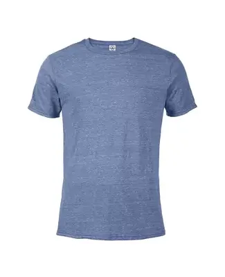 14600 Delta Apparel Adult 30/1's Snow Heather Tee in Royal snow heather