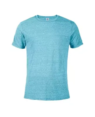 14600 Delta Apparel Adult 30/1's Snow Heather Tee in Turquoise snow heather