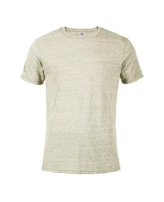 14600 Delta Apparel Adult 30/1's Snow Heather Tee in Putty snow heather