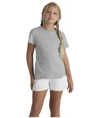 1300N Delta Apparel Girls 30/1's Tee in Athletic heather