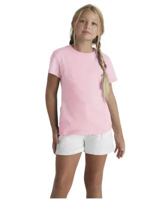 1300N Delta Apparel Girls 30/1's Tee in Soft pink