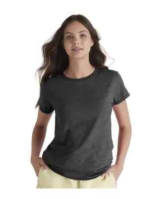 Delta Apparel 1336N Junior 30/1's Tee in E9c charcoal heather