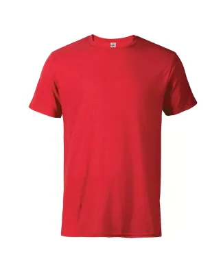 11600N Delta Apparel Adult 30/1's Fitted tee 4.3 o in Red heather