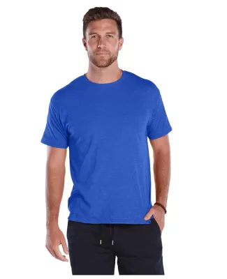 18100 Delta Apparel Adult 30/1's Athletic Fit Tee  in Royal heather