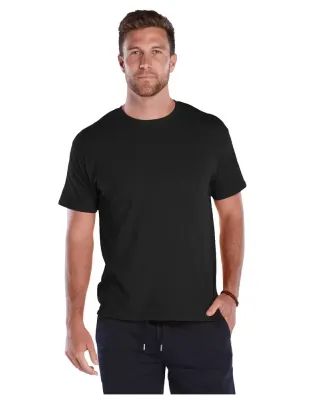 18100 Delta Apparel Adult 30/1's Athletic Fit Tee  in Black