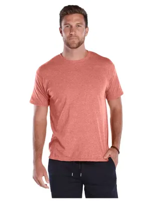 18100 Delta Apparel Adult 30/1's Athletic Fit Tee  in Coral heather