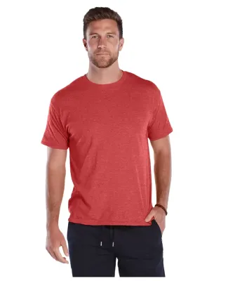 18100 Delta Apparel Adult 30/1's Athletic Fit Tee  in Red heather