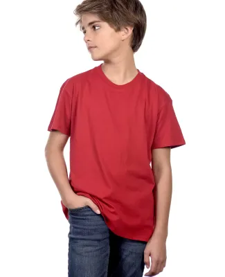 YC1040 Cotton Heritage Youth Cotton Crew T-Shirt in Red (discontinued)