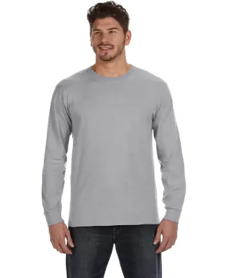 784AN Anvil Midweight Long-Sleeve T-Shirt in Heather grey