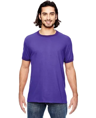 988AN Anvil Ringer T-Shirt in H purple/ tr pur