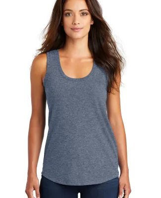 DM138L District Made Ladies Perfect Tri-Blend Race Navy Frost