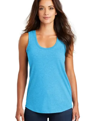 DM138L District Made Ladies Perfect Tri-Blend Race Turquoise Frst