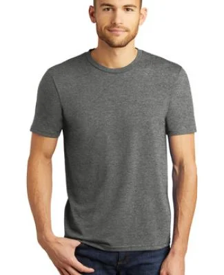DM130 District Made Mens Perfect Tri-Blend Crew Te in Grey frost