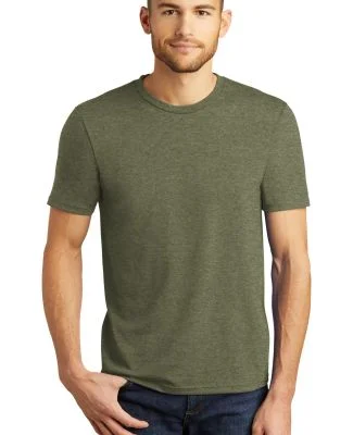 DM130 District Made Mens Perfect Tri-Blend Crew Te in Military grn f
