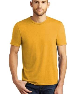 DM130 District Made Mens Perfect Tri-Blend Crew Te in Ochreylwhr