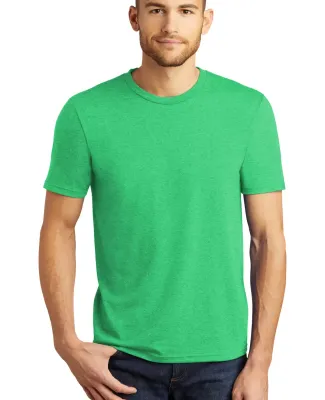 DM130 District Made Mens Perfect Tri-Blend Crew Te in Green frost
