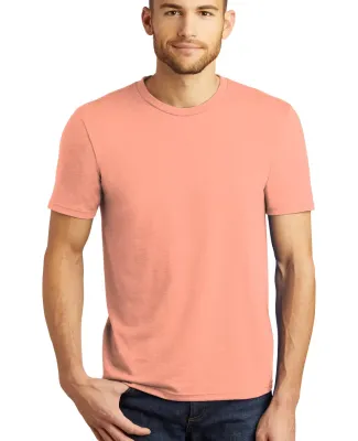 DM130 District Made Mens Perfect Tri-Blend Crew Te in Hthrd dsty pch