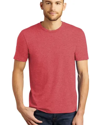 DM130 District Made Mens Perfect Tri-Blend Crew Te in Red frost