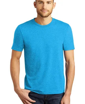 DM130 District Made Mens Perfect Tri-Blend Crew Te in Turquoise frst