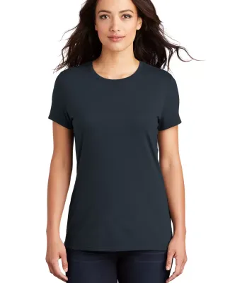 DM130L District Made Ladies Perfect Tri-Blend Crew in New navy
