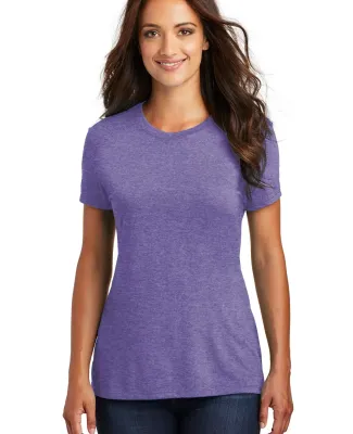 DM130L District Made Ladies Perfect Tri-Blend Crew in Purple frost