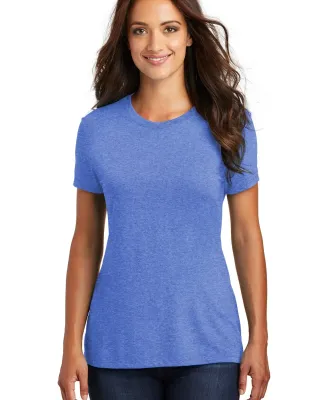 DM130L District Made Ladies Perfect Tri-Blend Crew in Royal frost