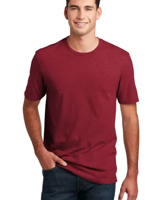 DM108 District Made Mens Perfect Blend Crew Tee in Red fleck