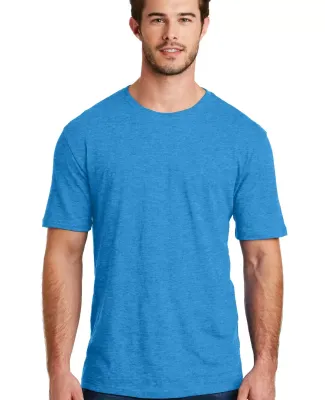 DM108 District Made Mens Perfect Blend Crew Tee in Hthr brt turqu
