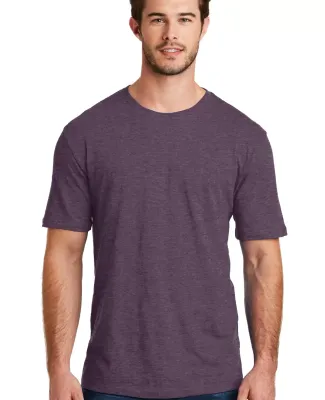 DM108 District Made Mens Perfect Blend Crew Tee in Hthr eggplant