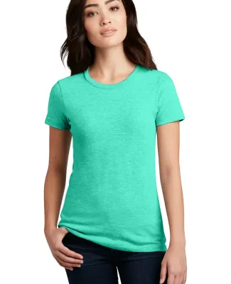 DM108L District Made Ladies Perfect Blend Crew Tee in Aquahthr