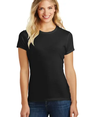 DM108L District Made Ladies Perfect Blend Crew Tee in Black