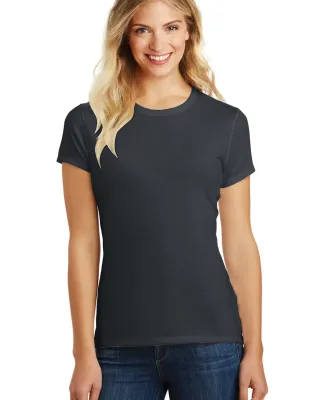 DM108L District Made Ladies Perfect Blend Crew Tee in Charcoal