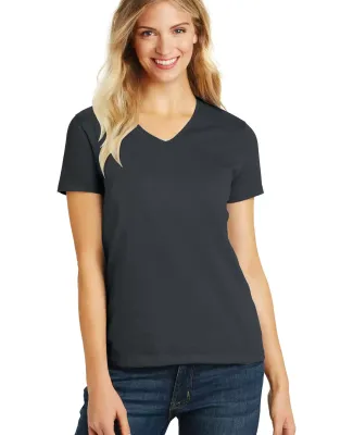 DM1190L District Made Ladies Perfect Blend V-Neck  in Charcoal