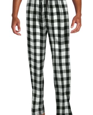 District DT1800 Young Mens Flannel Plaid Pant in Bk/wbfflck
