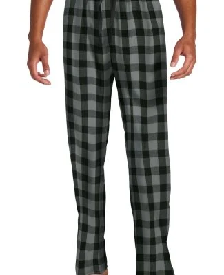 District DT1800 Young Mens Flannel Plaid Pant in G/bkbfflck