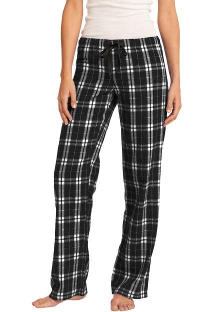 District DT2800 Juniors Flannel Plaid Pant in Black
