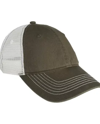 DT607 District Mesh Back Cap Army/White