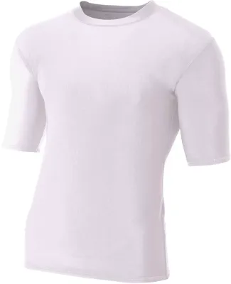 N3283 A4 Adult Compression Tee WHITE