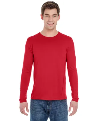 Gildan G474 Adult Tech Long Sleeve T-Shirt in Red