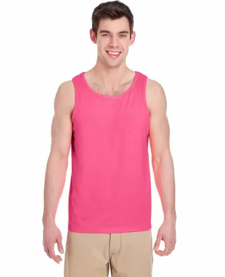 Gildan 5200 Heavy Cotton Tank Top in Safety pink